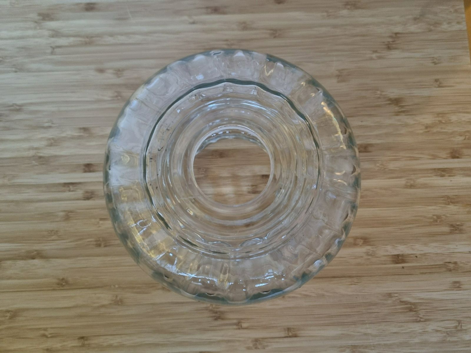 Glass Oil Lamp Shade | 1950s Pumpkin Shape Victorian Style | Scalloped Frill Top Glass Shade | English Lighting 5" Tall photo 60.0