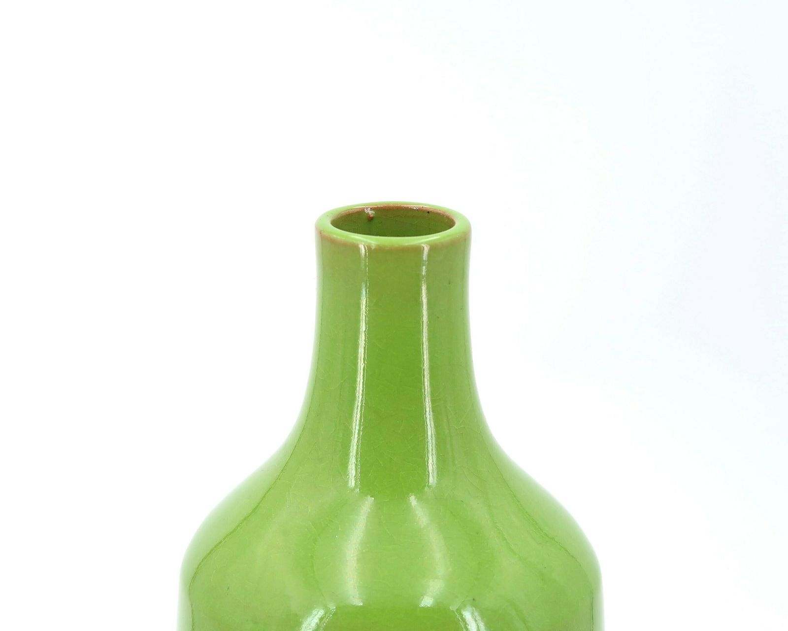 Franse Groene Keramische Vaas/Fles Door Paul Badié, Poterie De La Brague, Plascassier De Grasse, Jaren 1970 / Stijl Van Georges Jouve, Ruelland, Modern photo Woonaccessoires