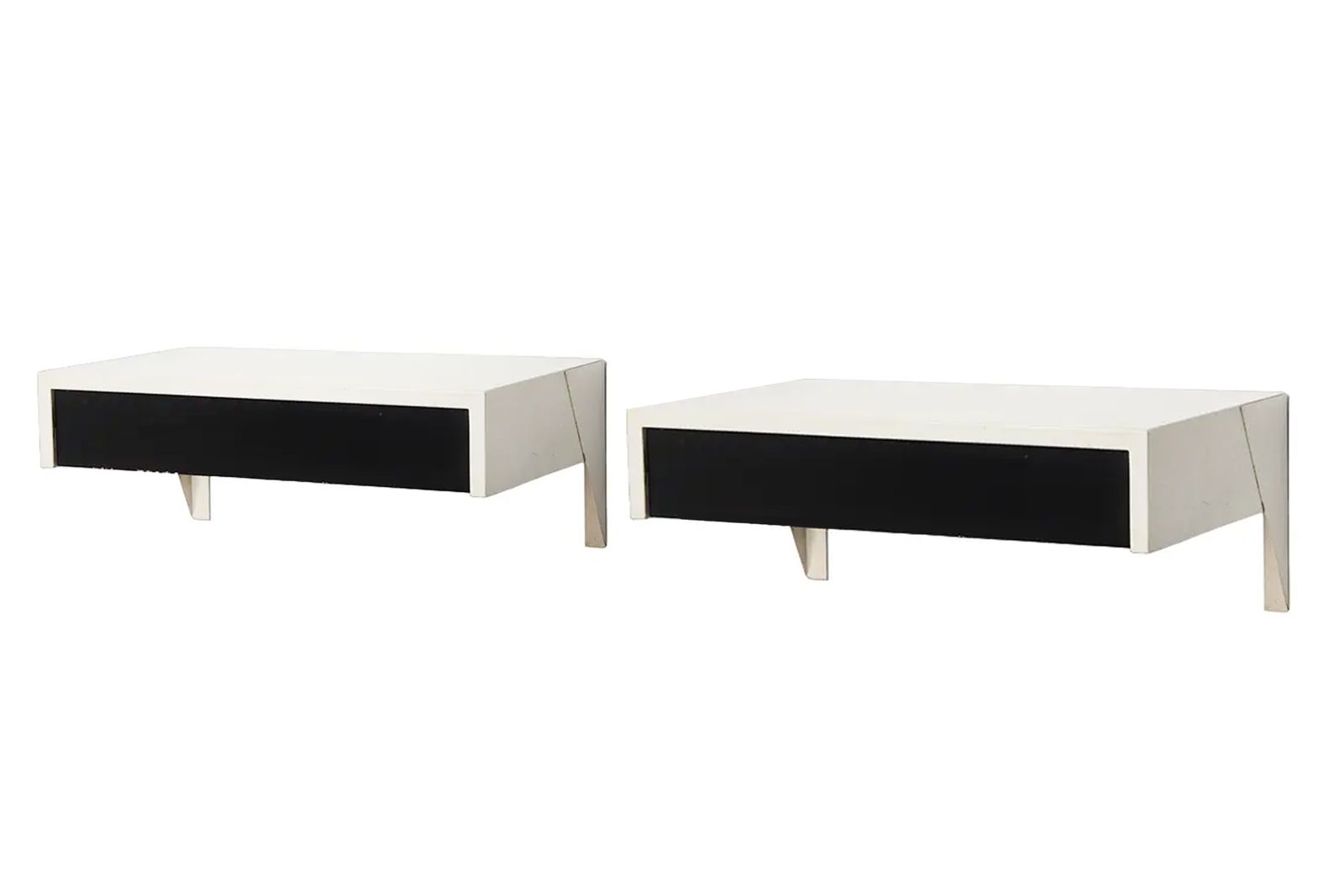 Set Of Two Martin Visser Dd01 Bergeijk Wall Shelves With Drawers For Spectrum