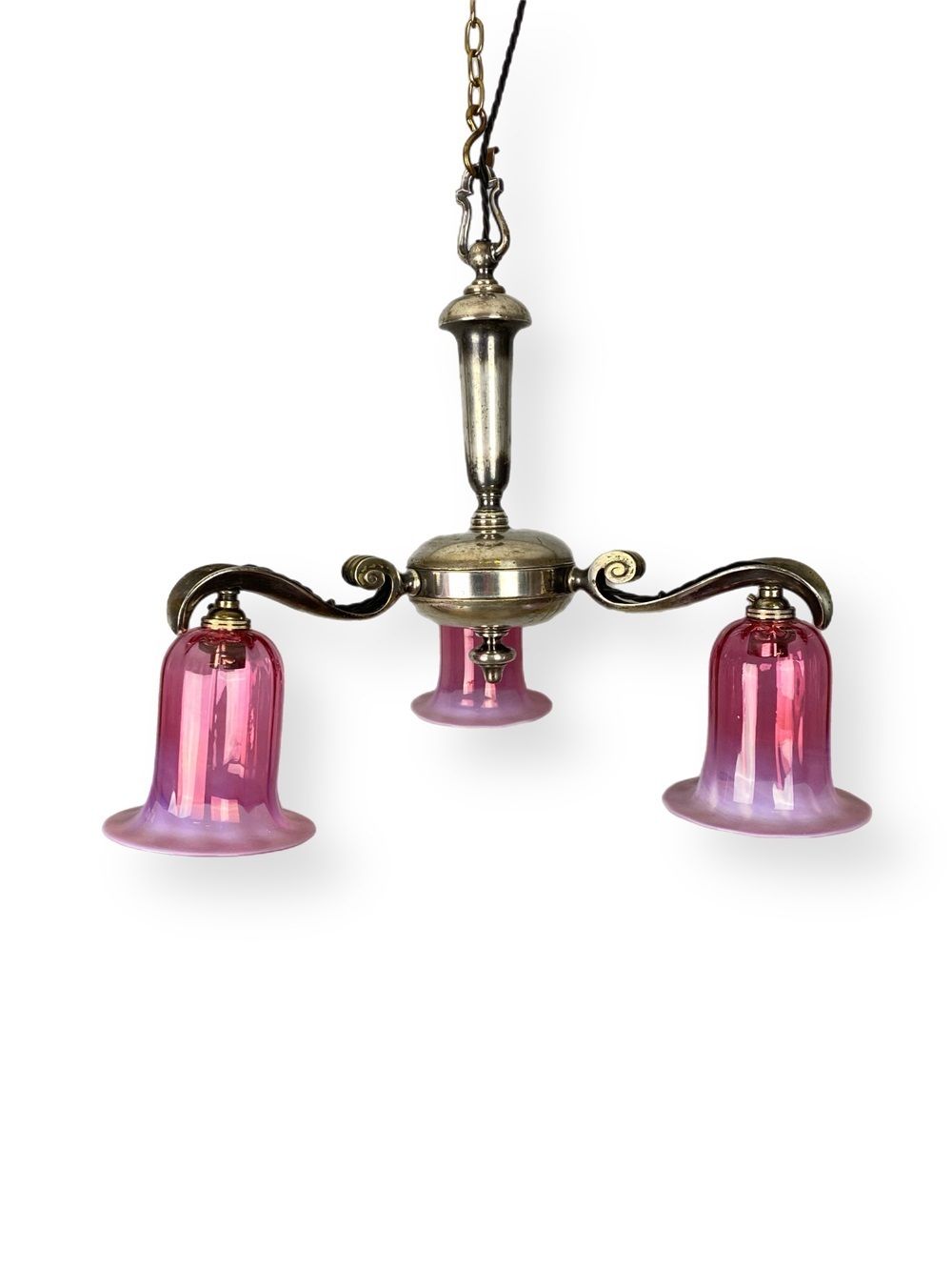 Nickel Plated Art Nouveau Chandelier (24036)