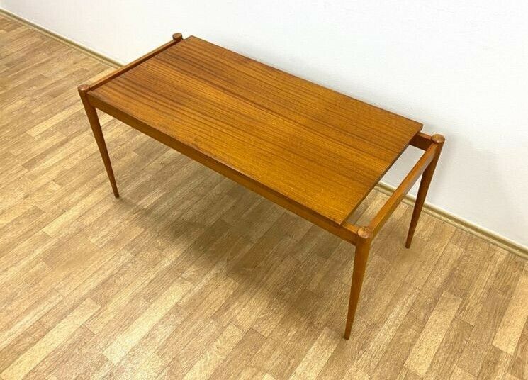 Mahogany Coffee Table By Drevotar, Czech Mid Century 1960s photo vinterior