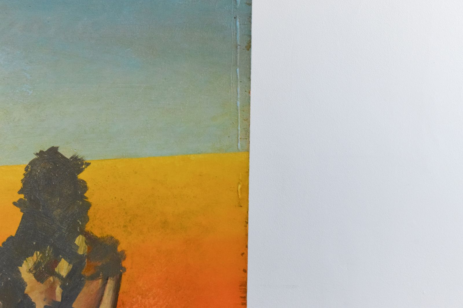 photo for sale Vintage Original Self Portrait Painting By Artist Greg Cooke Dated 1970