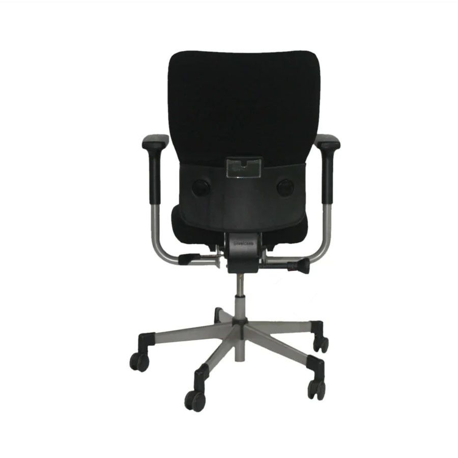 Steelcase: Lets B   Hi Back Task Chair In Black Fabric   Refurbished photo furniture