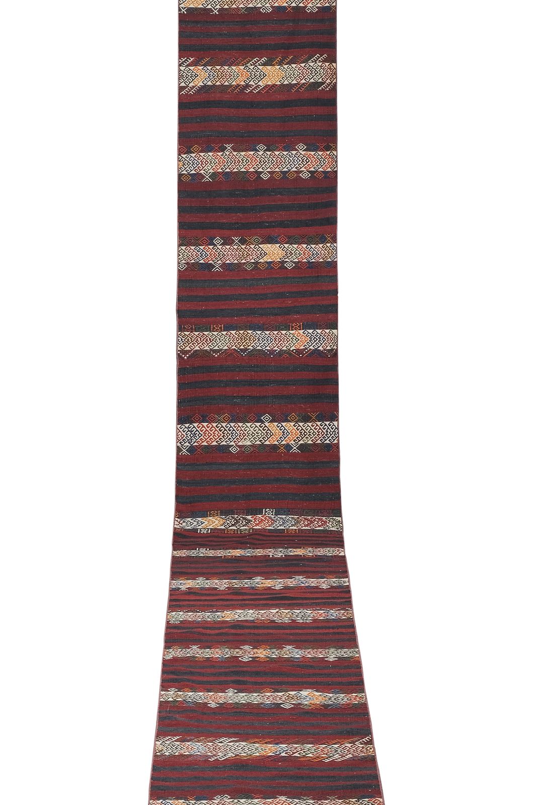 photo furniture 1960s Organic Turkish Hemp Kilim Runner 2'5'' X 20'8''