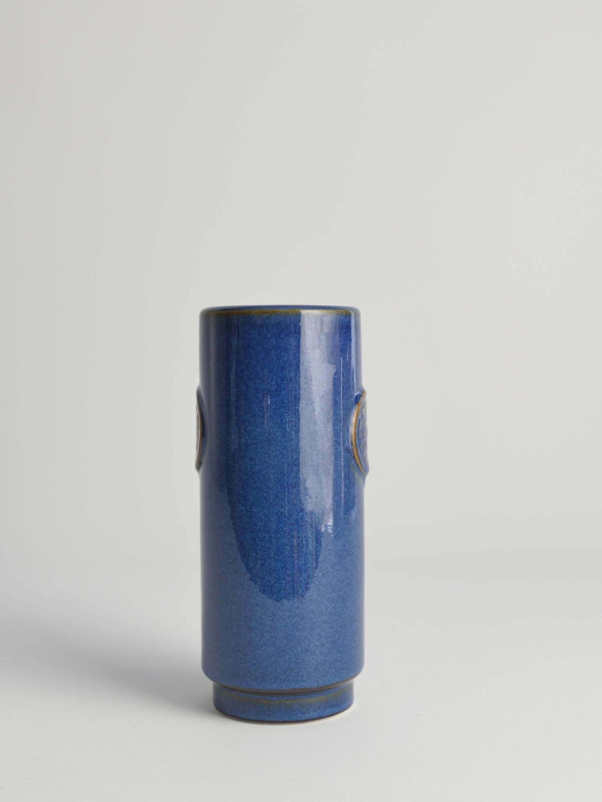 Blue Stoneware Vase From Nordlys Series By Maria Philippi For Søholm, 1960s photo vinterior