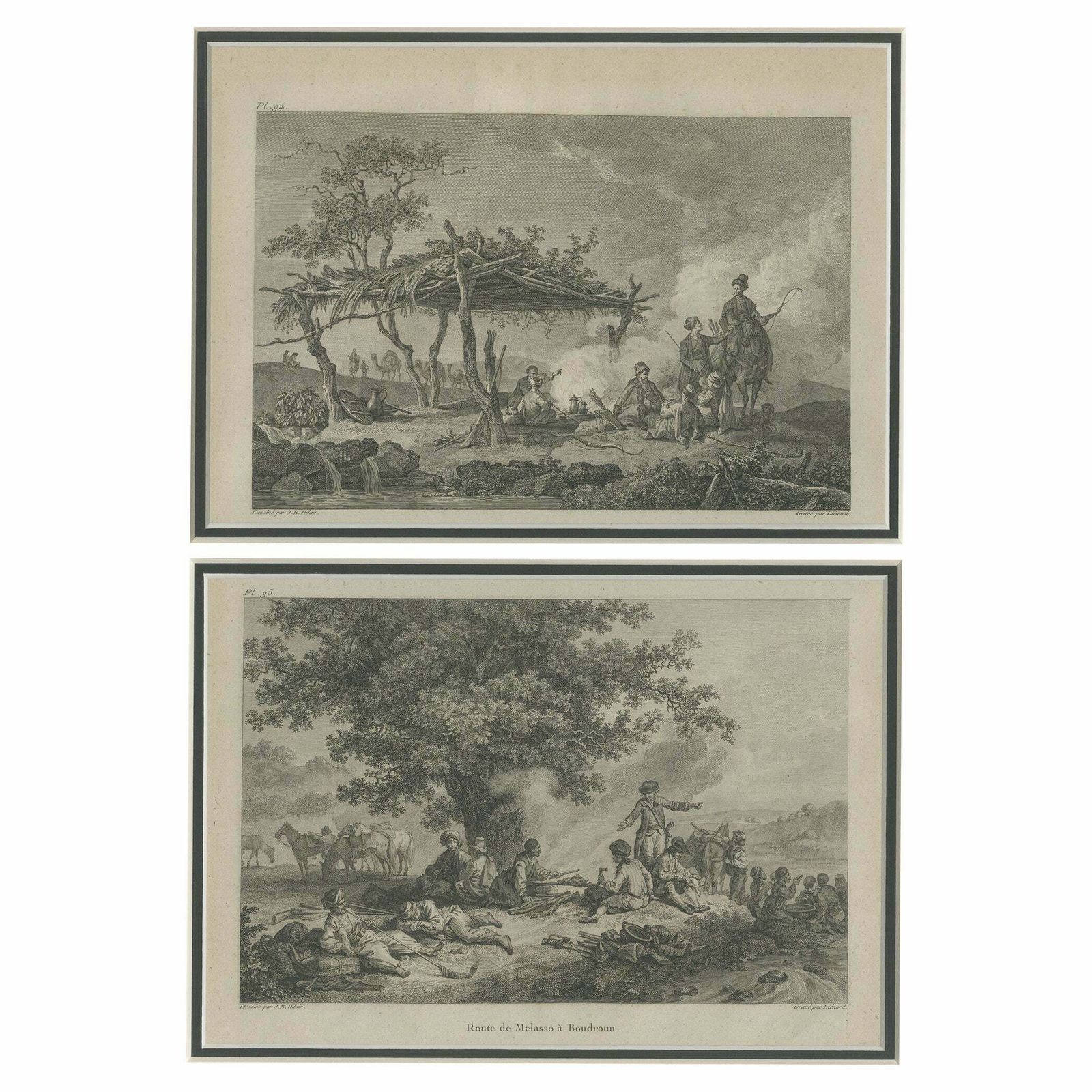 Antique Print With Views Of The Route To Bodrum By Liénard, 'C.1840'rd, 'C.1840'