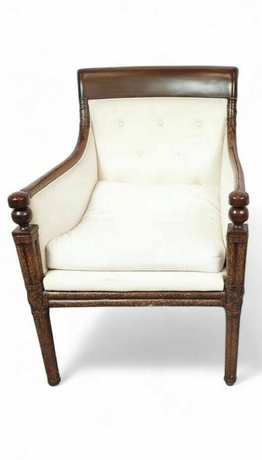 photo buy Stunning Mid Century Faux Painted Bamboo French Armchair
