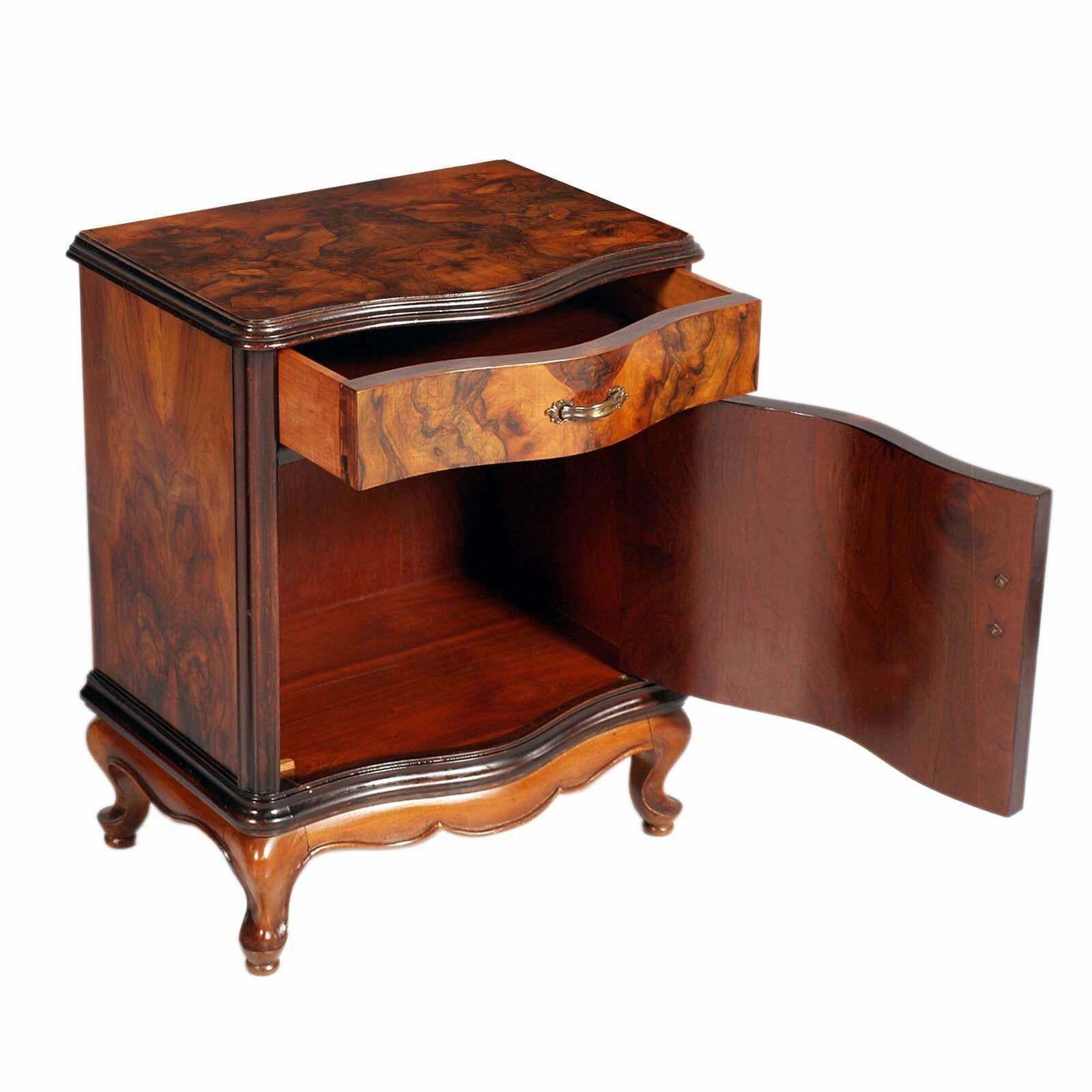 Venice Baroque Nightstands Bella Epoque, Walnut And Briar, By Testolini Freres Bedside Tables photo for sale