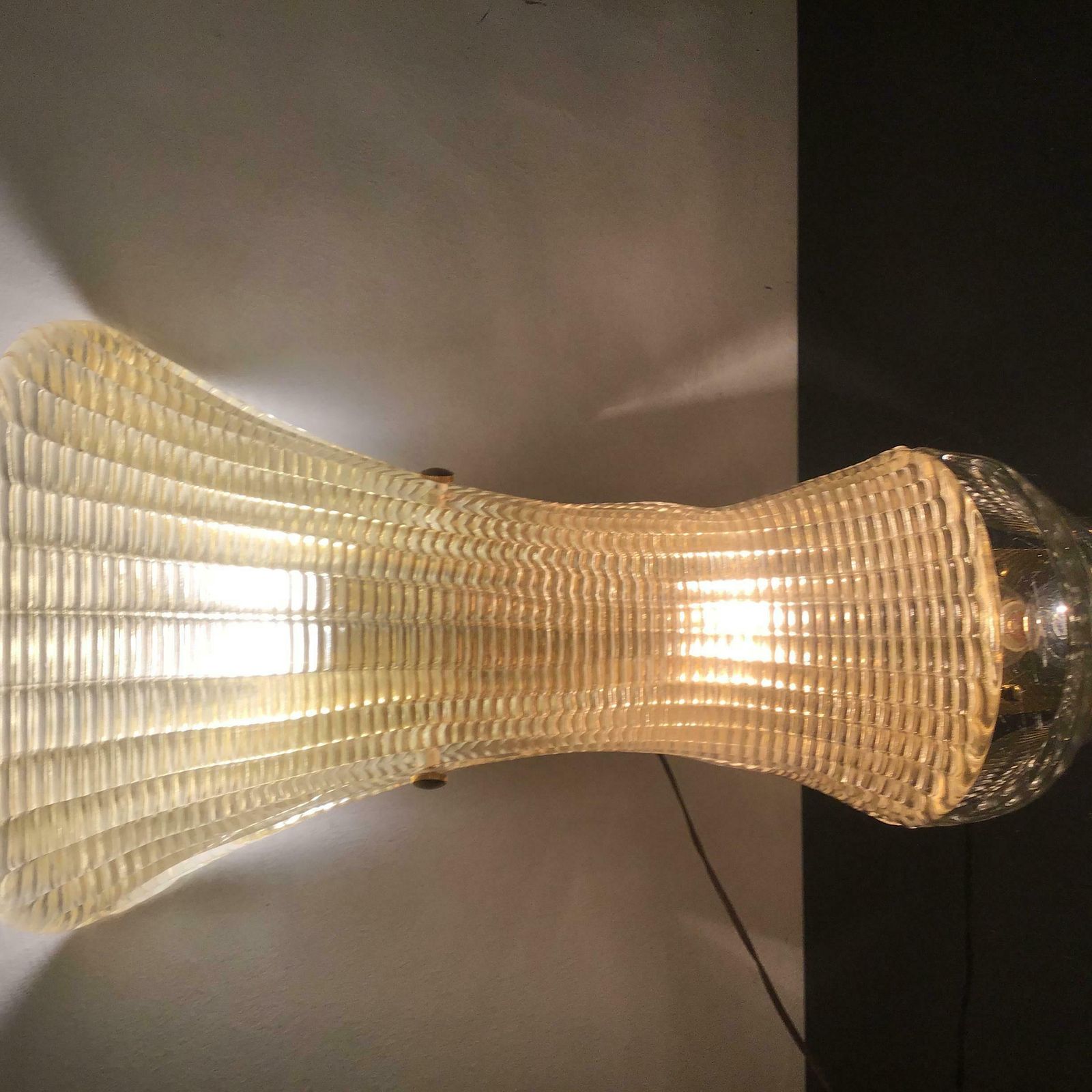 2442.0 Venini Large Sconce Gold Murano Glass Brass 1950 Italy photo