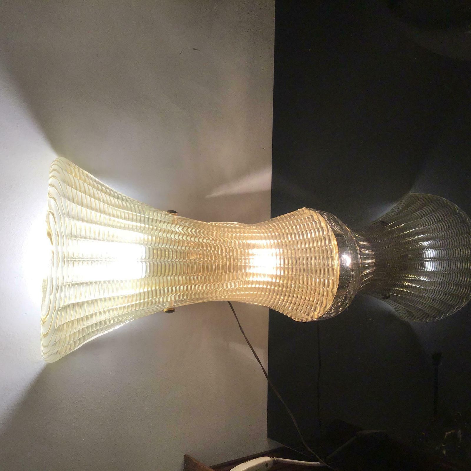 photo buy Venini Large Sconce Gold Murano Glass Brass 1950 Italy
