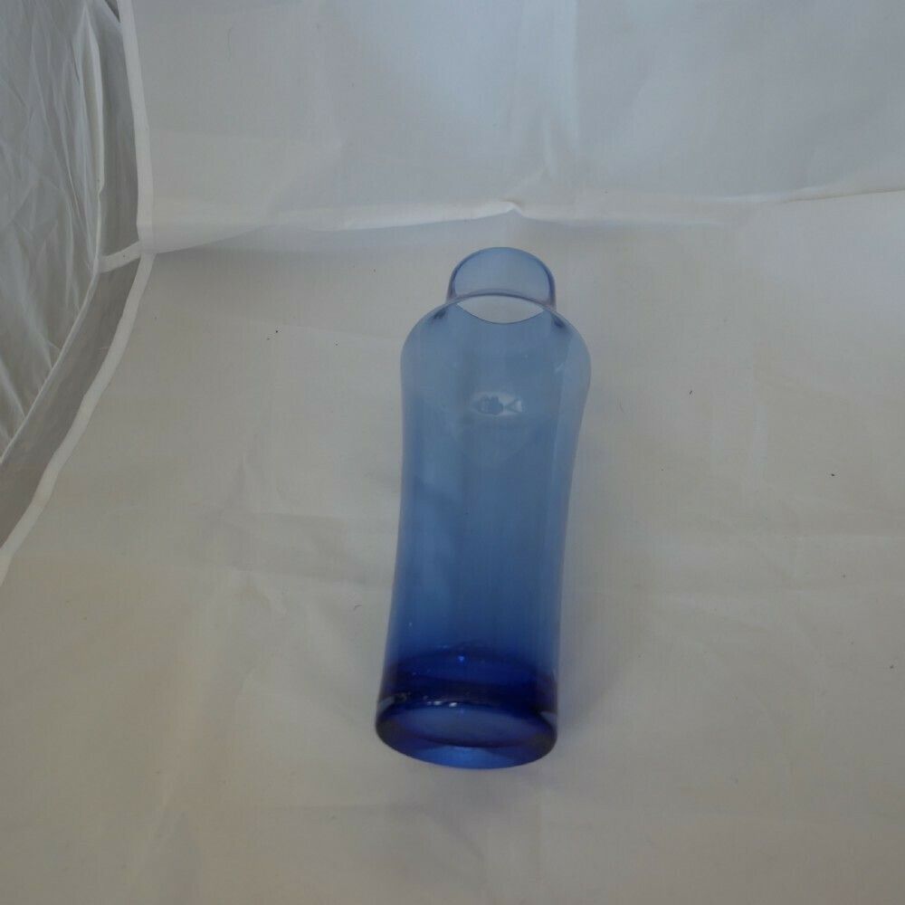 1960s Blue Glass Vase By Tamara Aladin For Riihimäen Lasi Oy photo 180.0