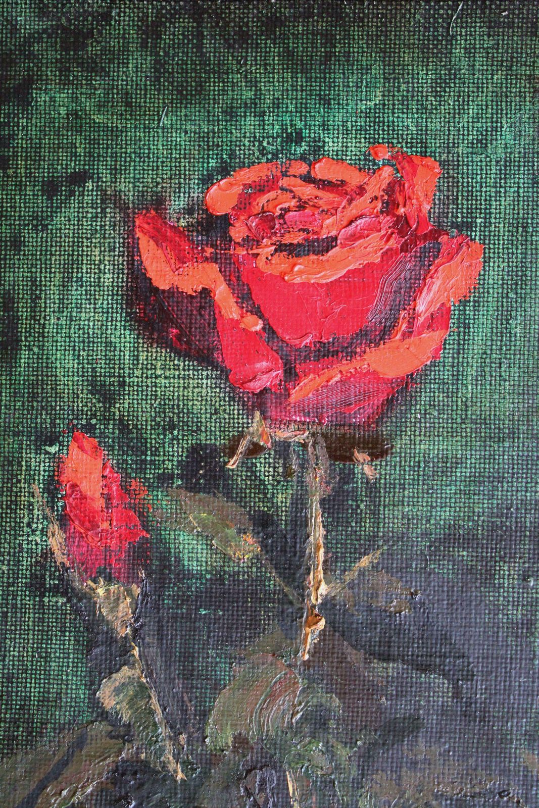 Uldis Zemzaris Rose. 1991, Cardboard, Oil, photo for sale