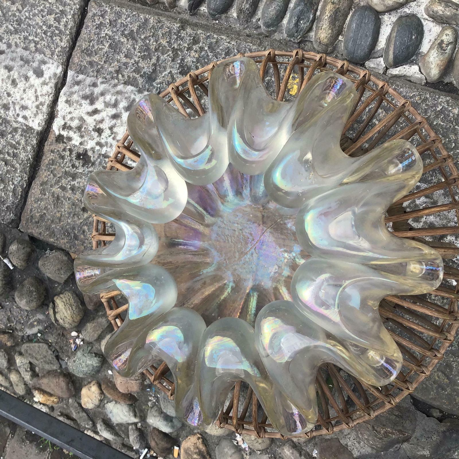 Barovier And Toso Vase Centerpiece Iridescent Glass 1940 Italy photo 4798.0