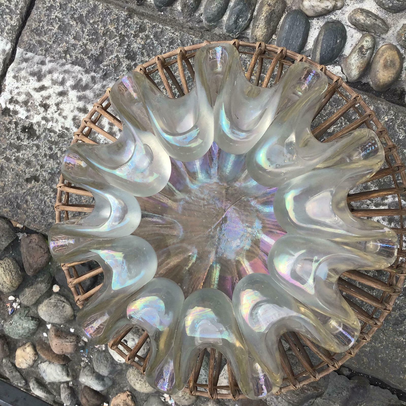 Barovier And Toso Vase Centerpiece Iridescent Glass 1940 Italy photo buy