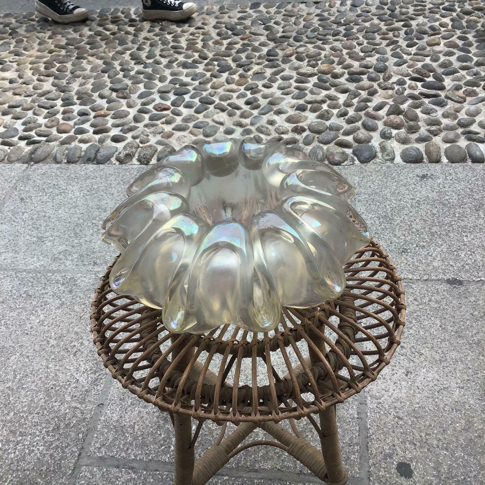 photo buy Barovier And Toso Vase Centerpiece Iridescent Glass 1940 Italy