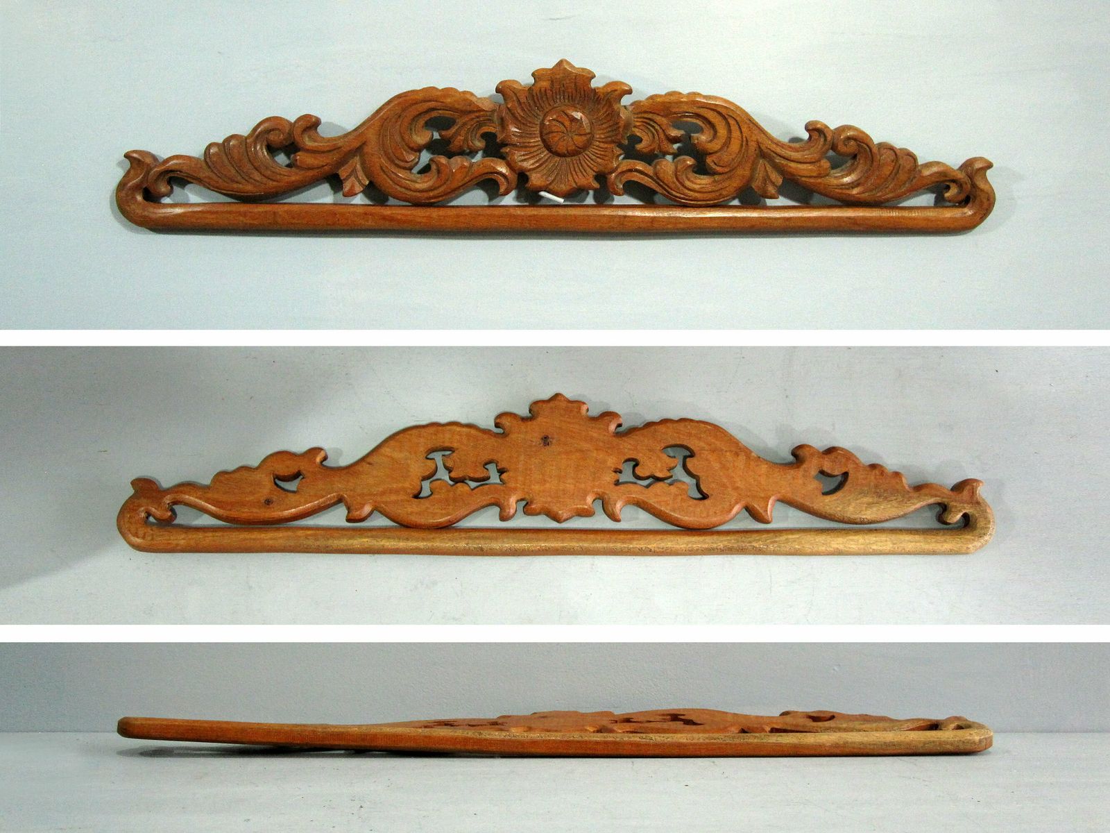 Carved Wood And Velvet Easel Or Mirror Cover photo for sale