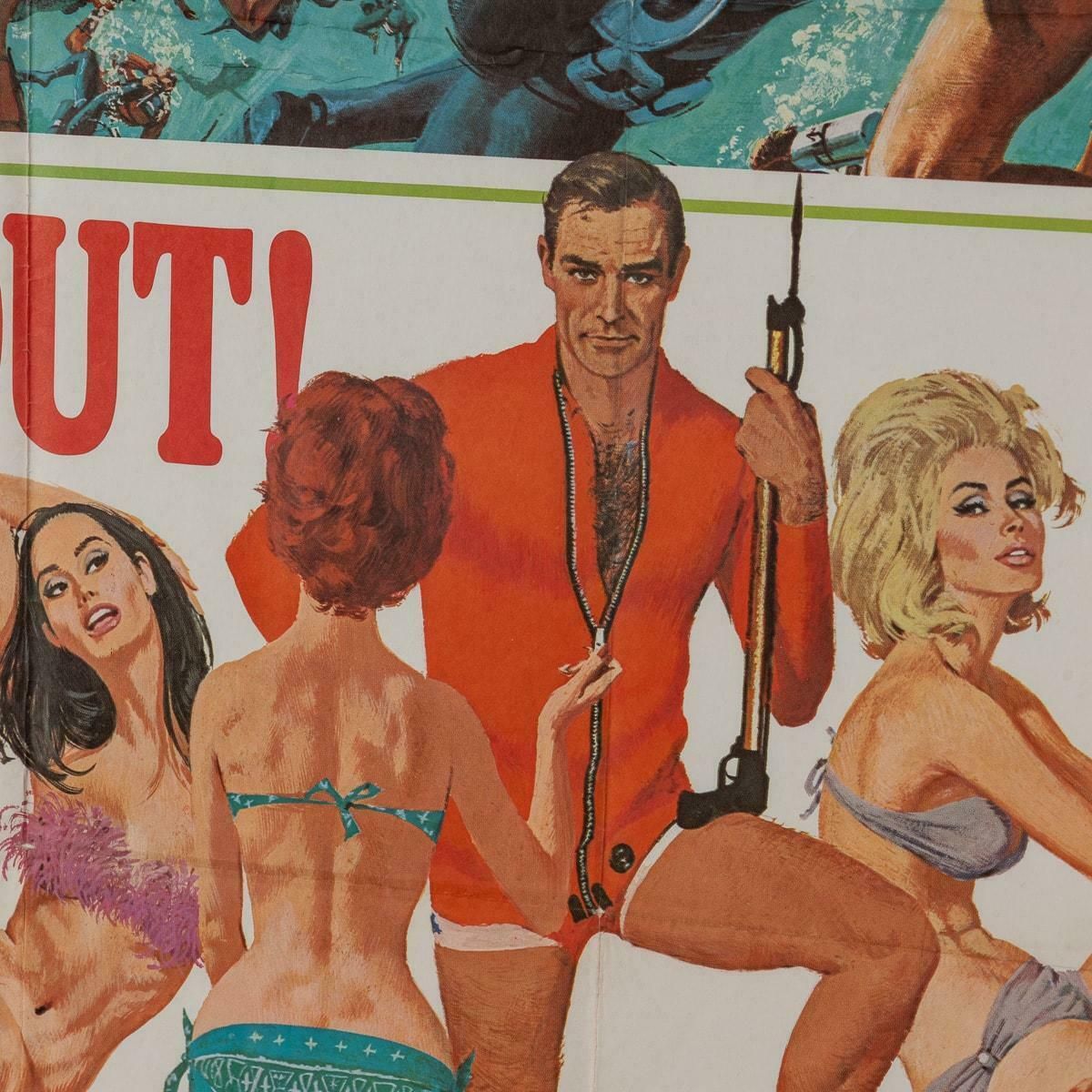 photo vintage Original U.S James Bond 007 'Thunderball' Poster C.1965