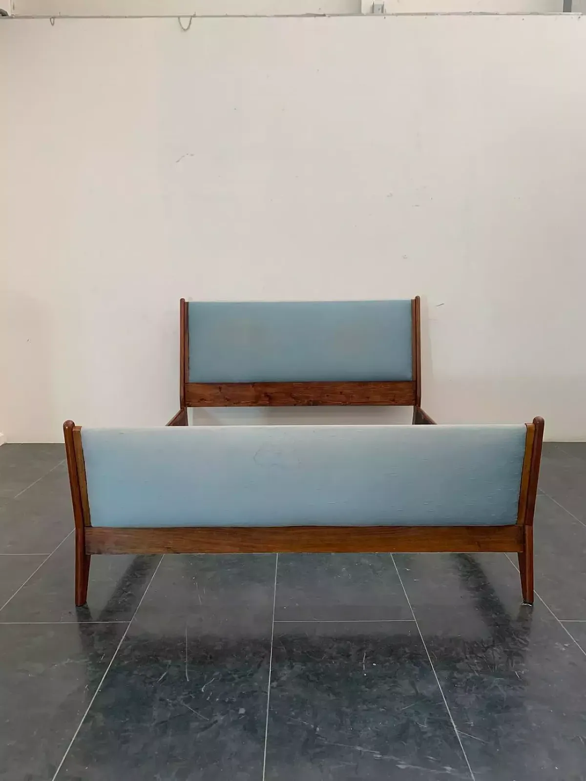 Rosewood And Fabric Bed By Frauflex, 1960s