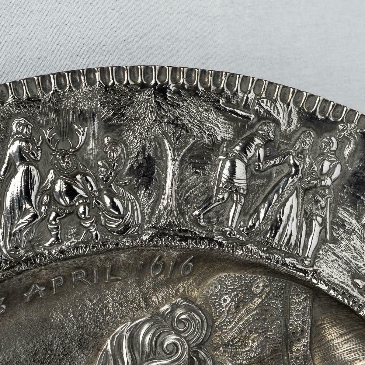 19th Century Victorian Silver Plated Shakespeare Charger, Elkington C.1850 photo vinterior