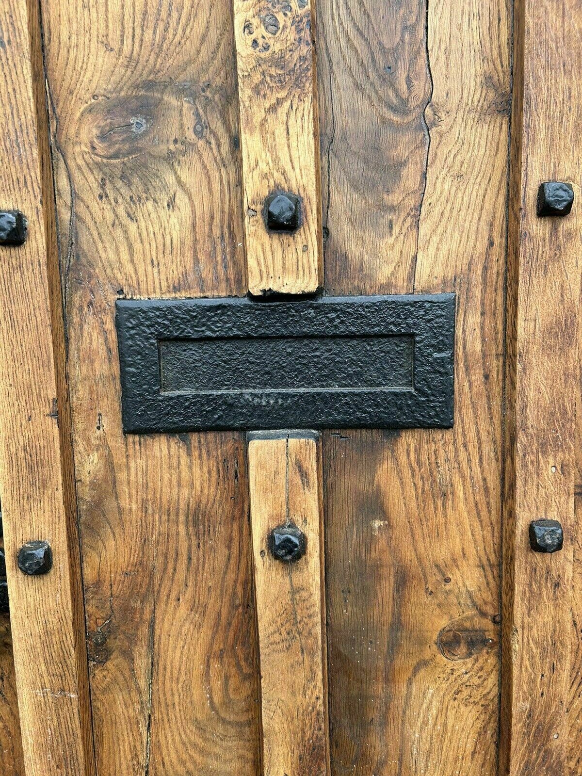 photo furniture Solid Elm Front Door+Frame Old Period Antique Reclaimed Wood 1700s Rare Refurb