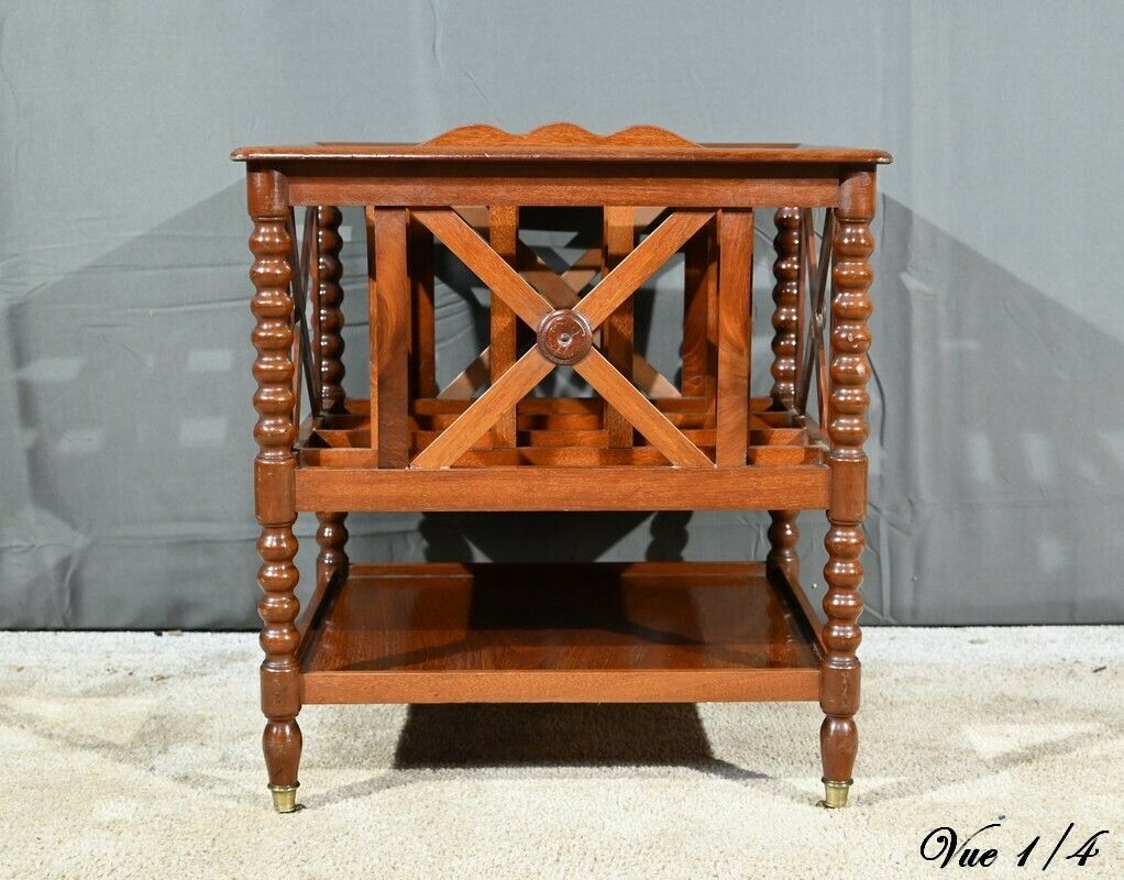 Mahogany Magazine Rack, Louis Philippe Period – Mid 19th Century photo vinterior