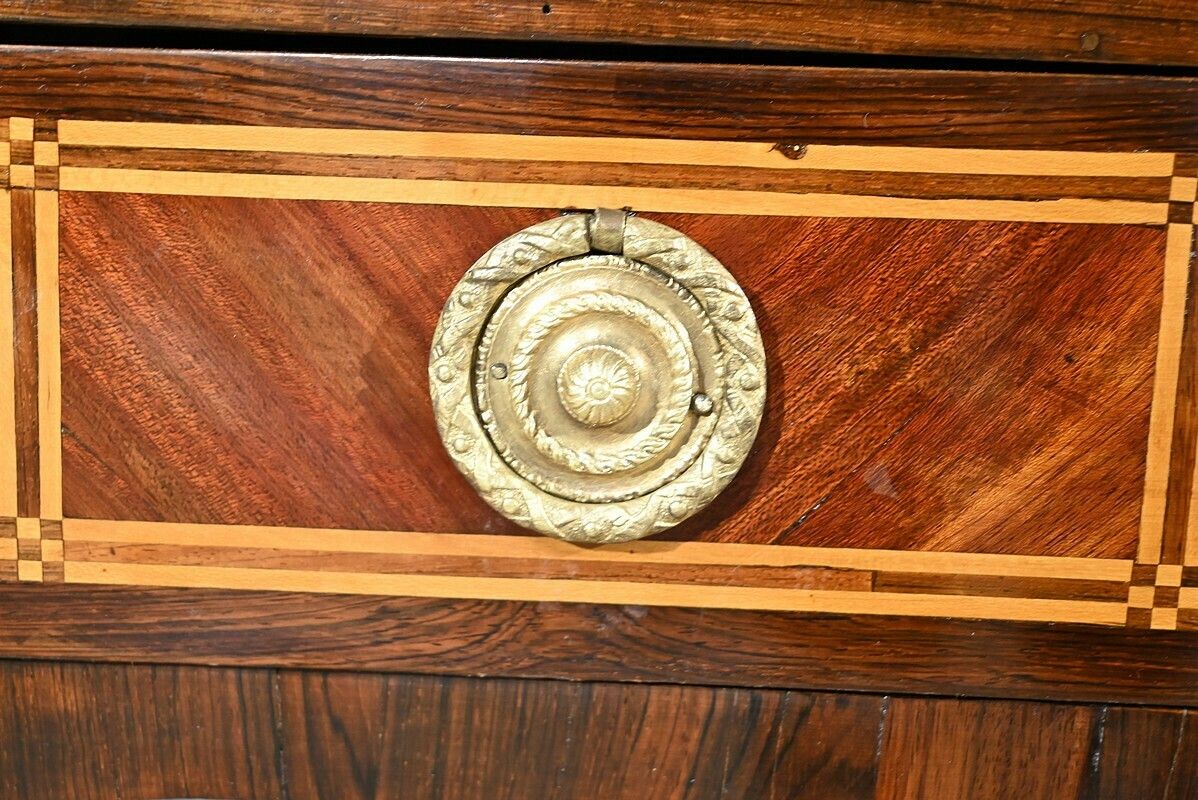 photo vinterior Cylinder Desk In Mahogany And Rosewood, Louis XV Period – 1st Part 18th