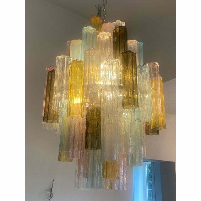 Contemporary Modern "Tronco" Murano Glass Sputnik Chandelier Venini Style photo vinterior