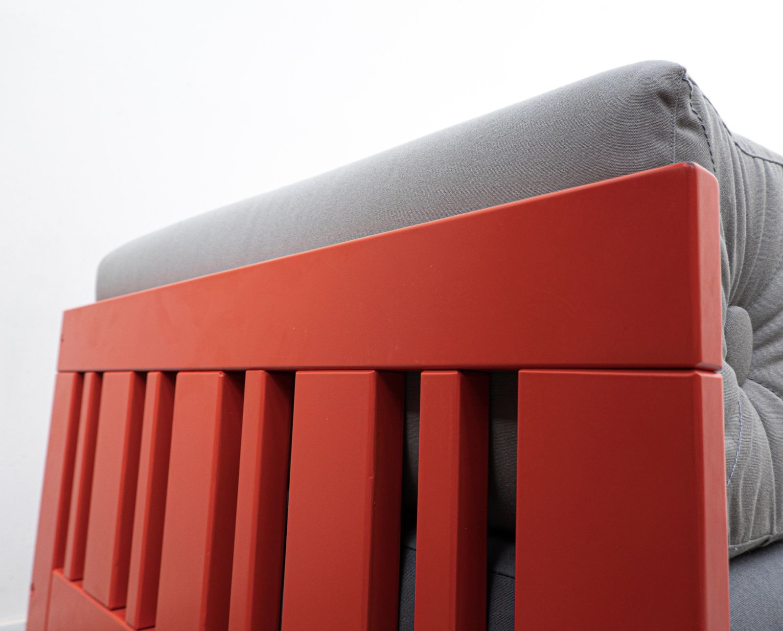 photo furniture Mid Century Orange “Califfo” Sofa By Ettore Sottsass, Poltronova, Italy, 1960s