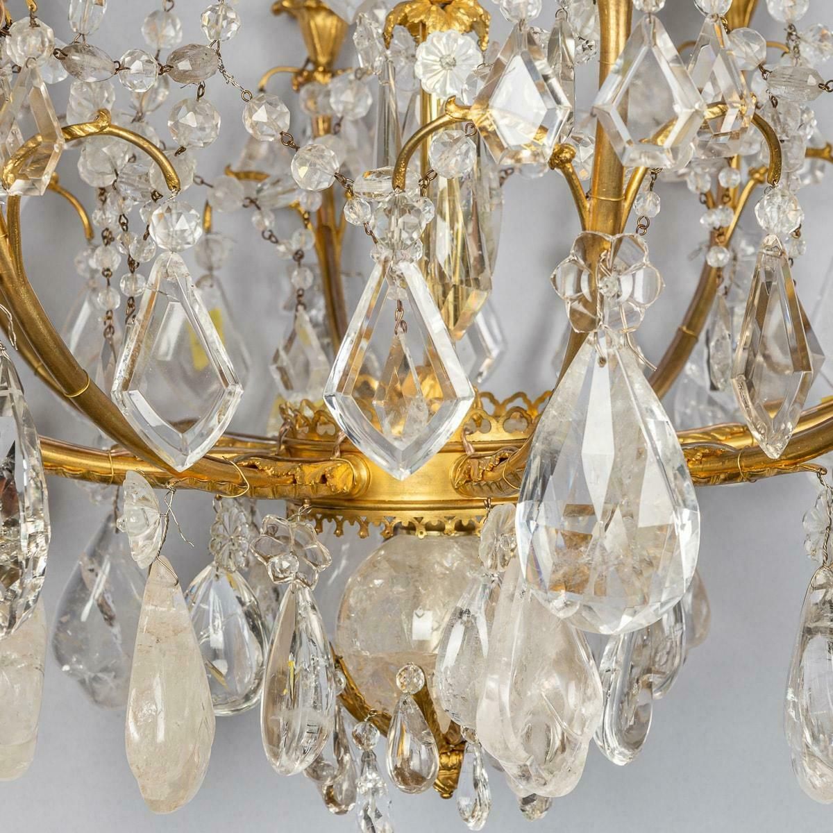 photo furniture Antique 18th Century French Ormolu & Cut Rock Crystal Chandelier C.1770
