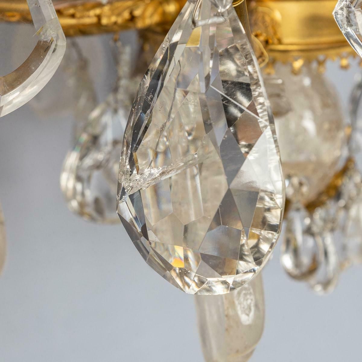 23995.0 Antique 18th Century French Ormolu & Cut Rock Crystal Chandelier C.1770 photo