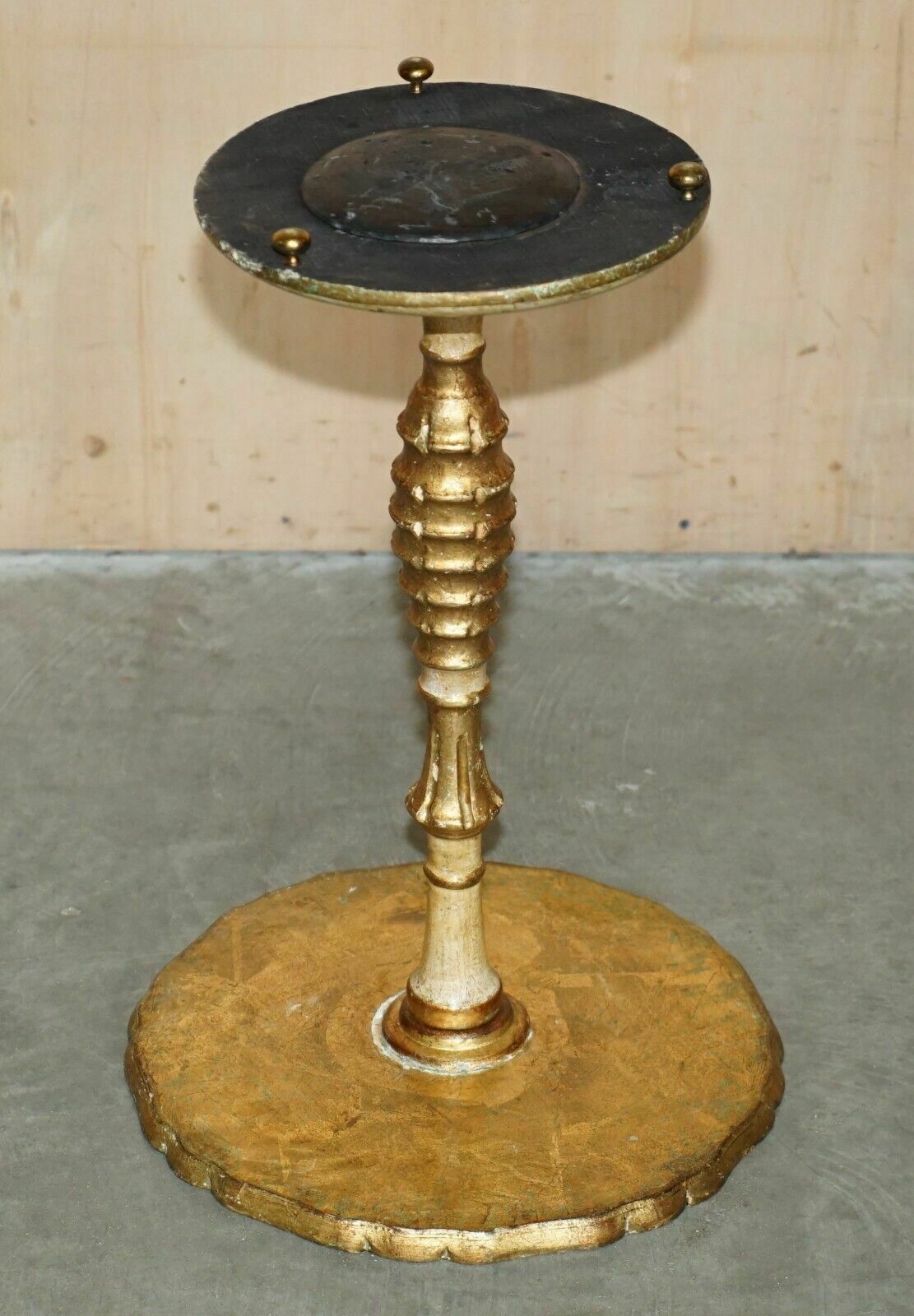 850.0 Exquisite And Highly Decorative Italian Circa 1900 Polychrome Painted Side Table photo