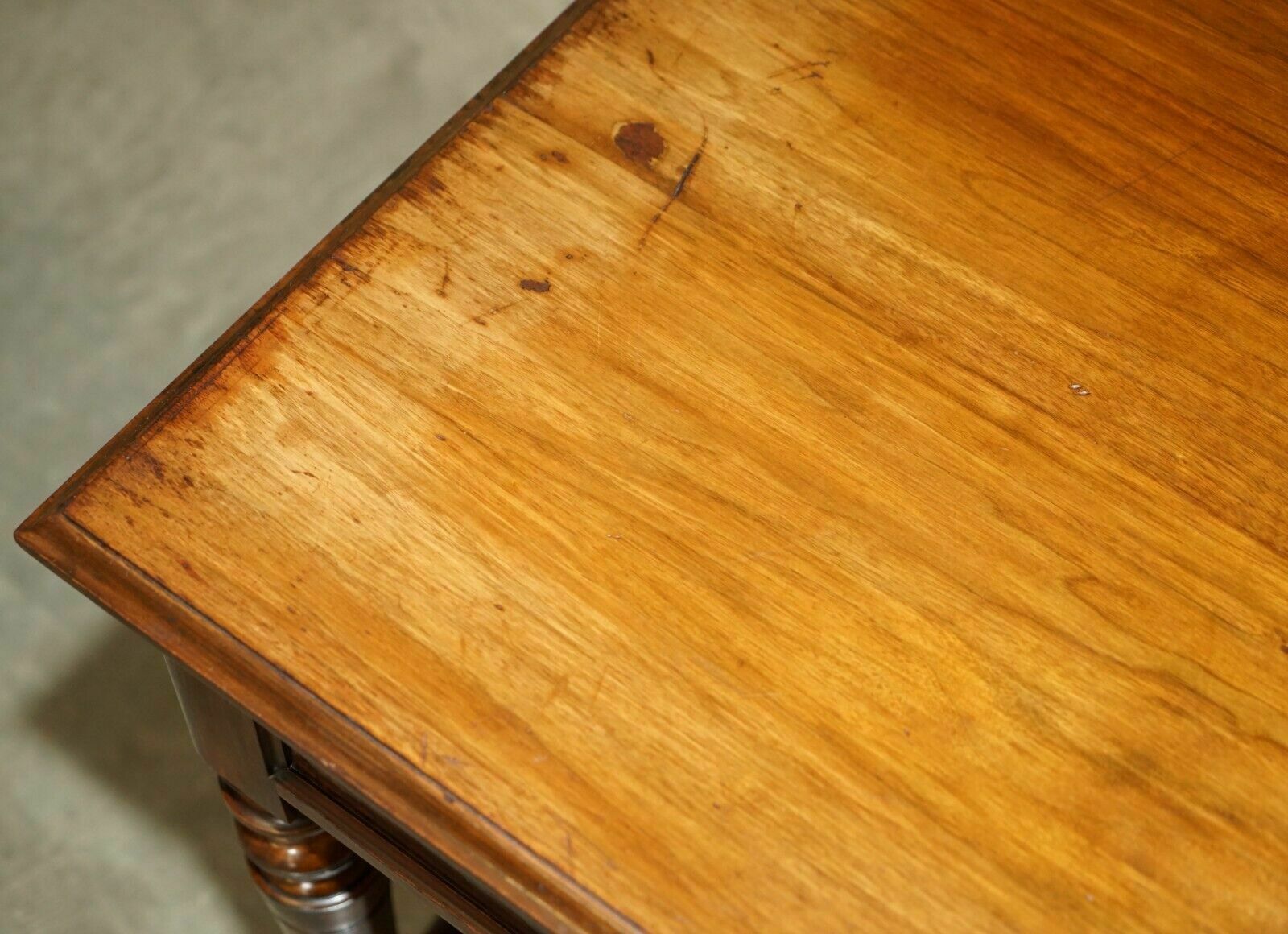 photo for sale Stunning Antique Victorian Mahogany & Burr Walnut Centre Table Or Small Desk