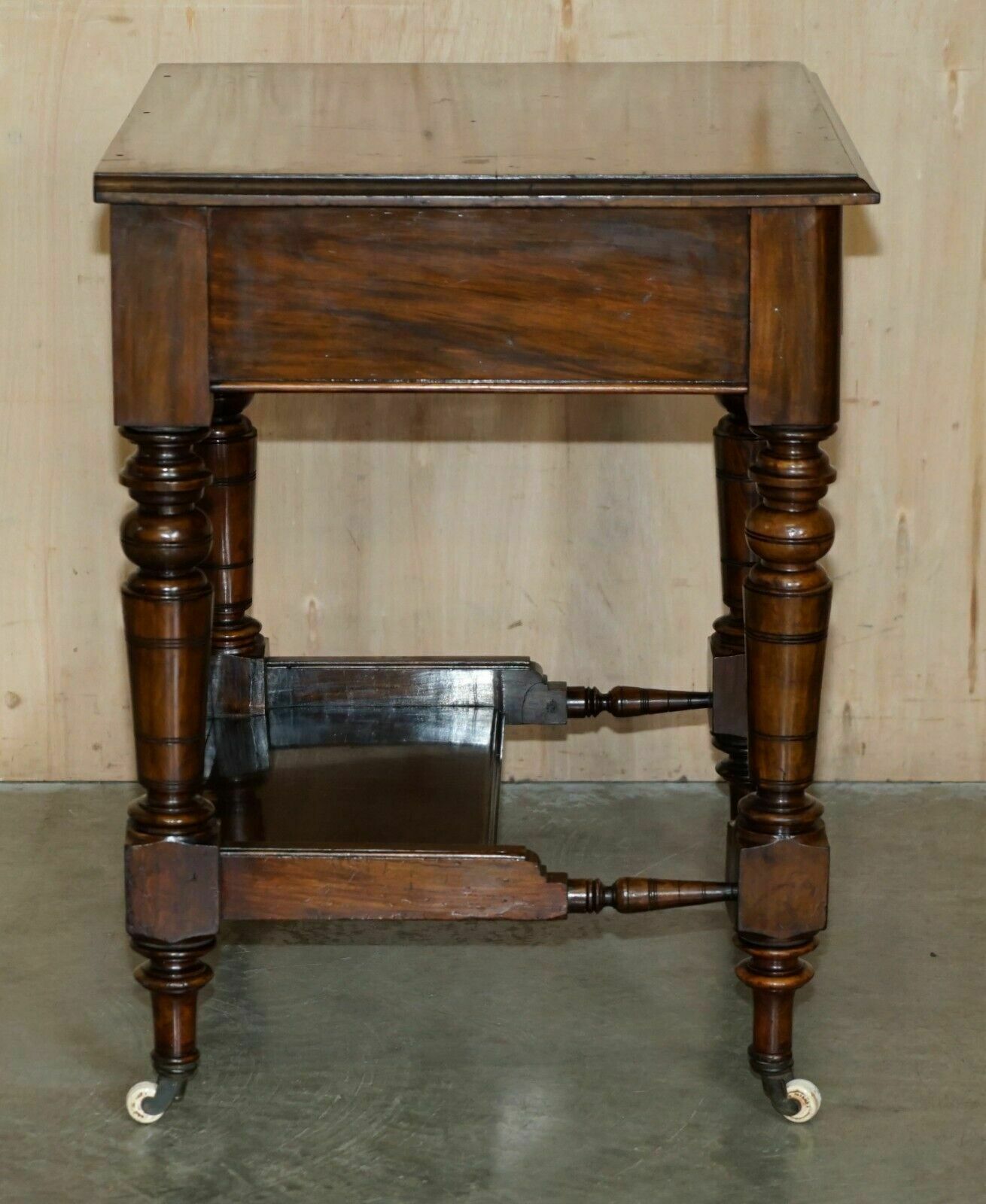 1350.0 Stunning Antique Victorian Mahogany & Burr Walnut Centre Table Or Small Desk photo