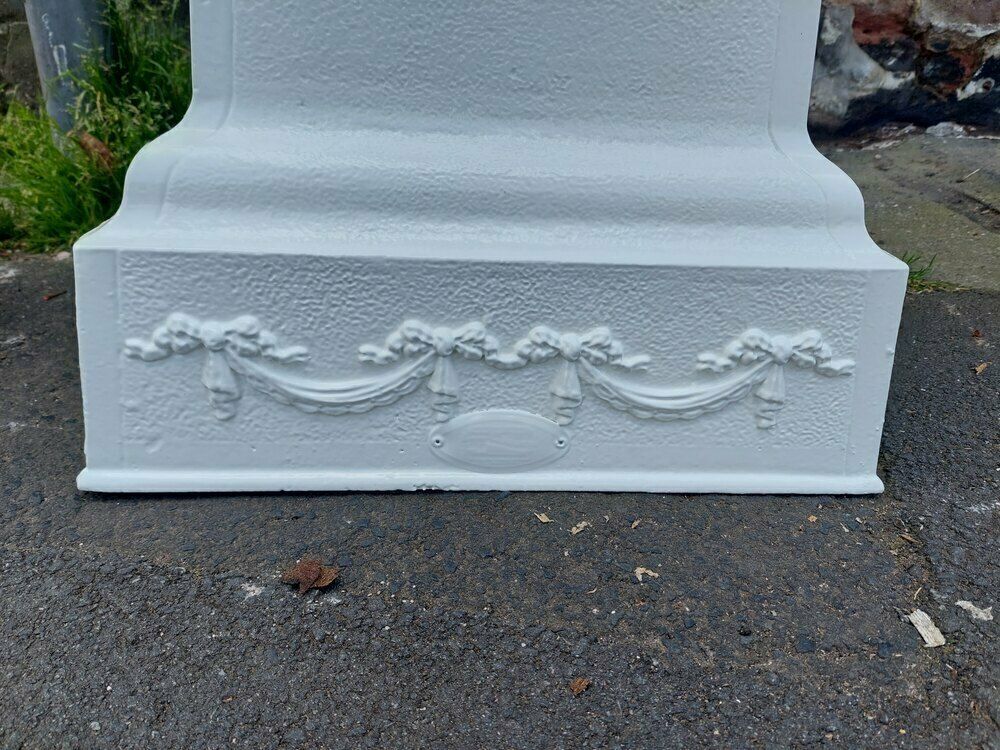 Pair Of Classical Tazza Form Cast Iron Garden Urns photo for sale
