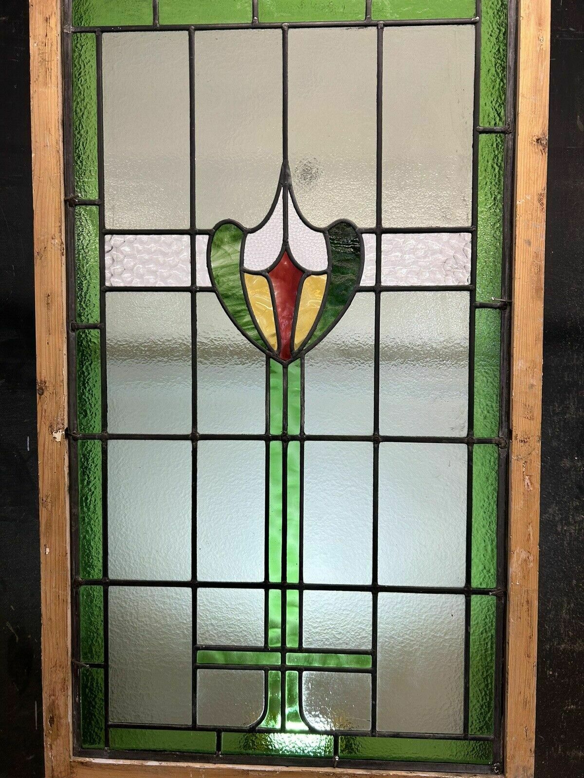 Victorian Stained Glass Window Panel Old Leaded Antique Reclaimed Refurbished photo buy