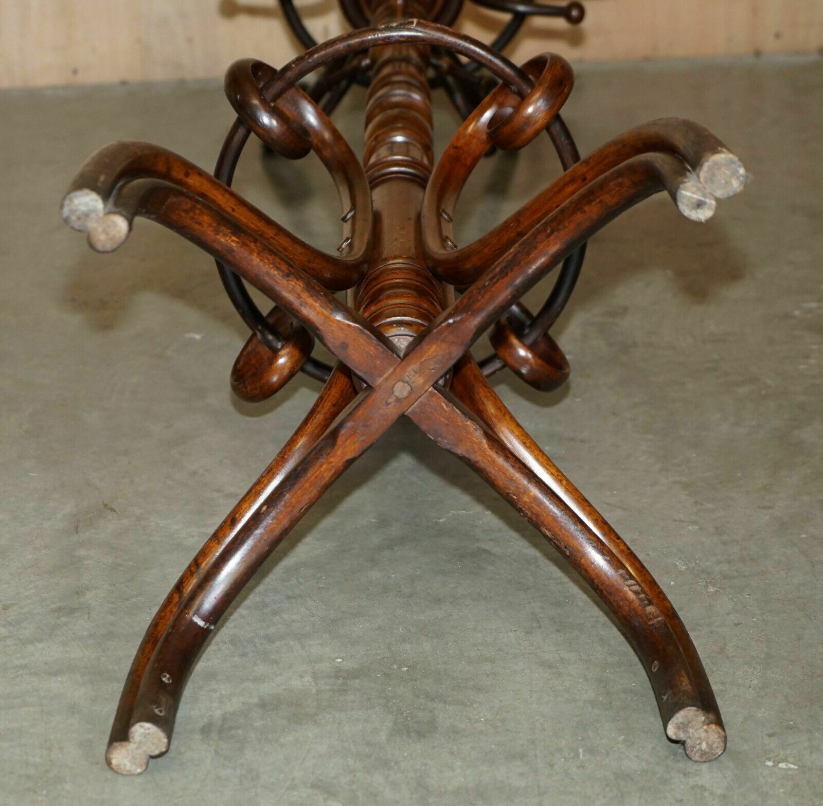 Furniture Super Rare Original Antique Victorian Circa 1880 Thonet Bentwood Coat Rack Stand photo