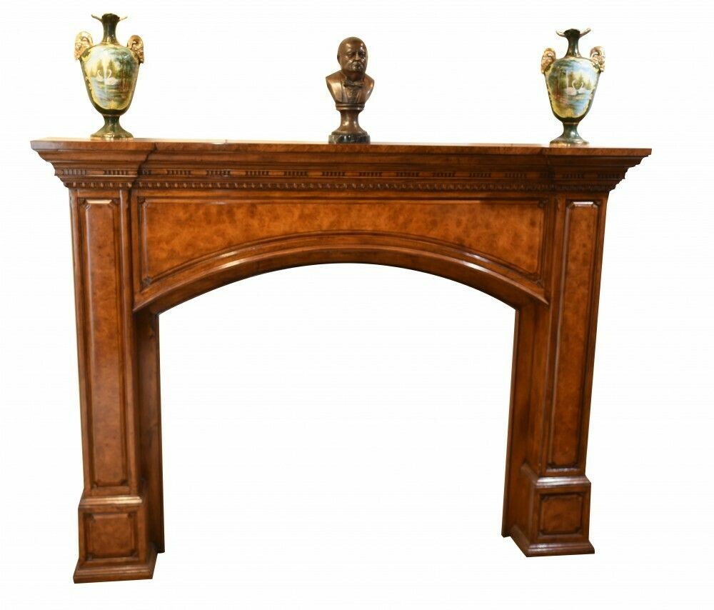 Regency Fire Surround Fireplace Walnut Mantle photo for sale