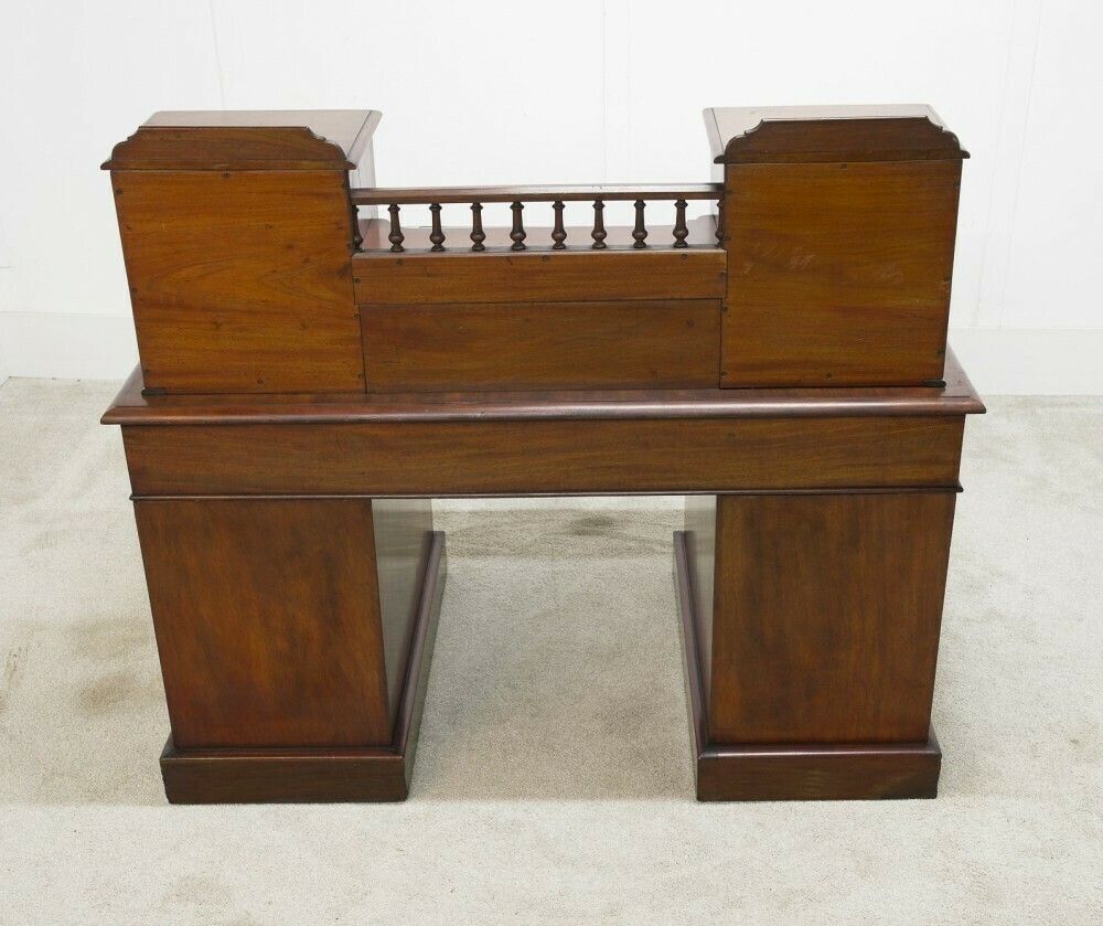 Victorian Charles Dickens Desk Mahogany Writing Table 1880 photo for sale