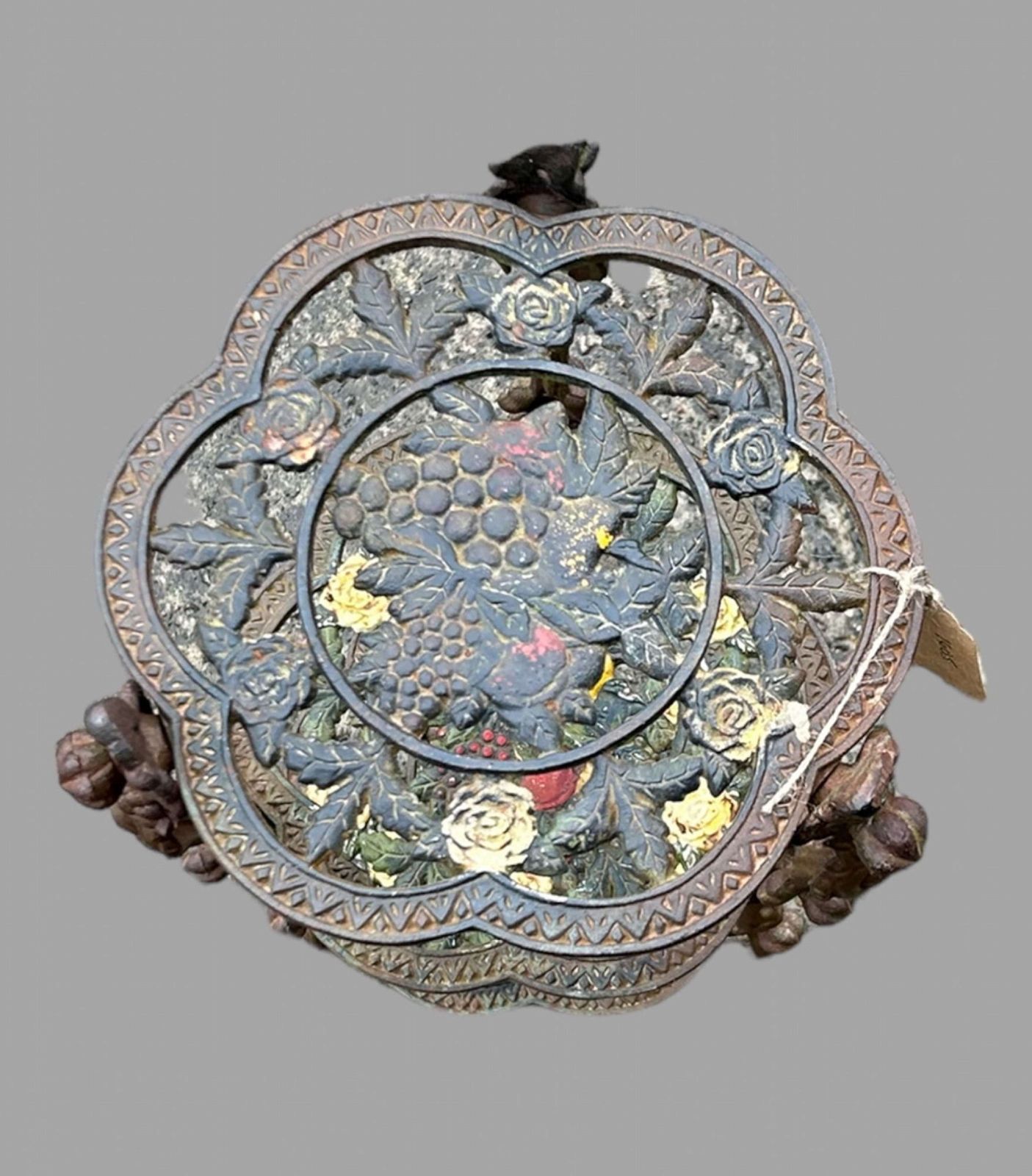 An Ornate Cast Iron Pot Stand, 1800s photo for sale