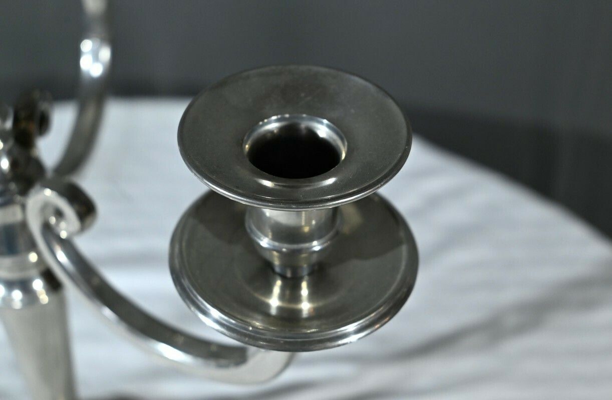 Pair Of “Le Lingot” Candelabra In Pewter – Mid 20th Century photo buy