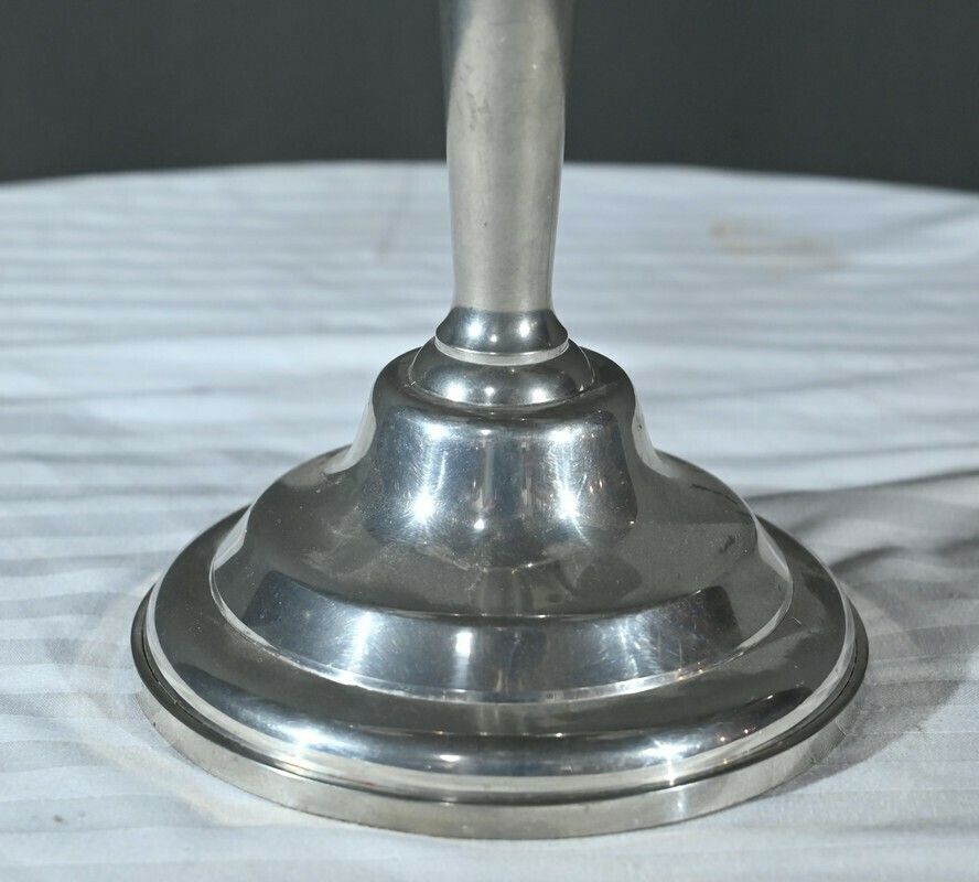 Home Decor Pair Of “Le Lingot” Candelabra In Pewter – Mid 20th Century photo