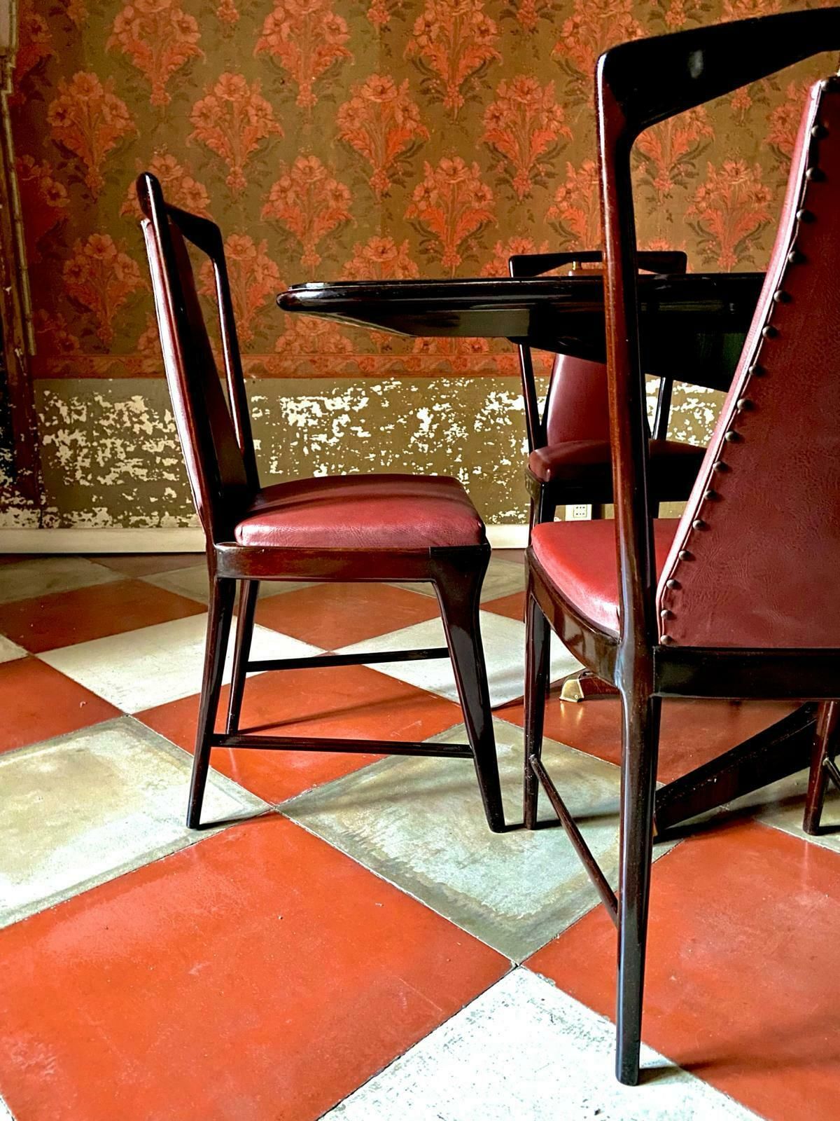 Italiaans Mid Century Modern Mahonie  En Palissanderhout Eetset, Osvaldo Borsani Voor Atelier Borsani Varedo, Italië 1950 photo buy