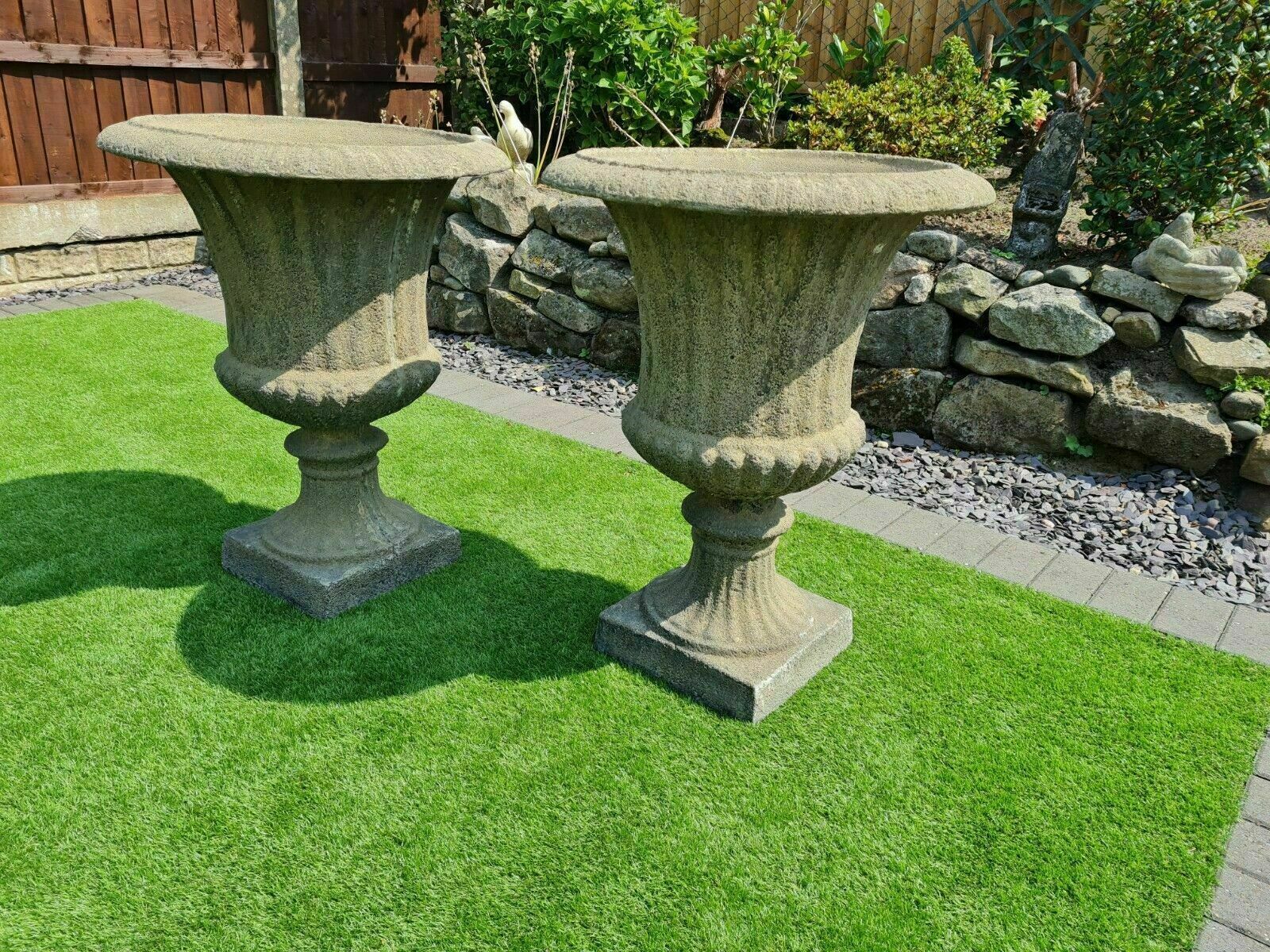 Vintage Style Heathfield Urns Deep Planters English Stone 0081. photo buy