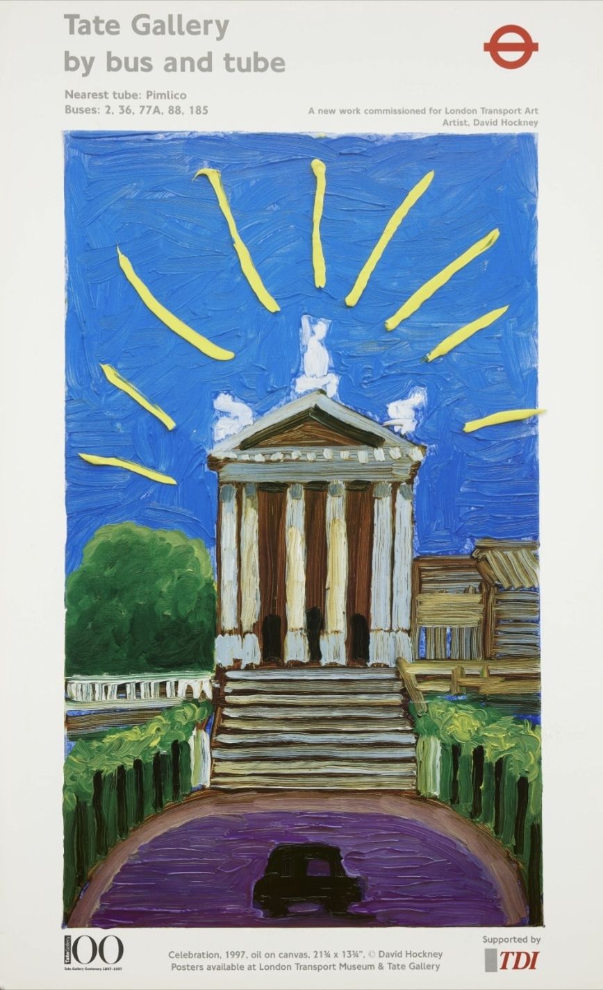 David Hockney Tate Gallery By Bus And Tube 1997 Transport Poster