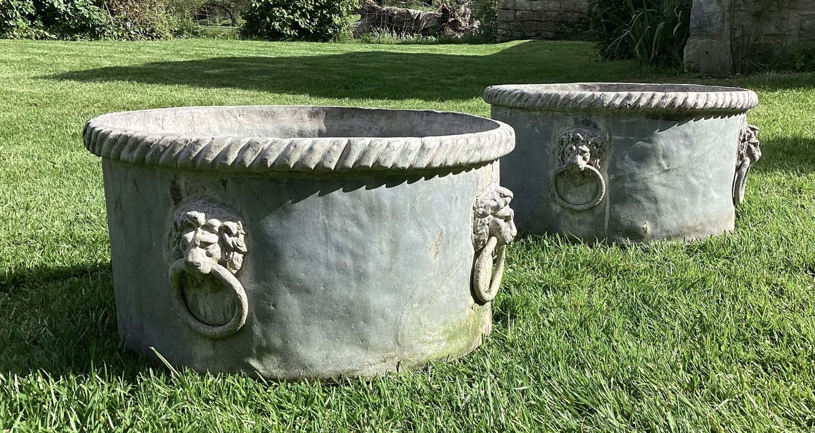 A Significant Regency Pair Of Lead Planters / Jardinieres