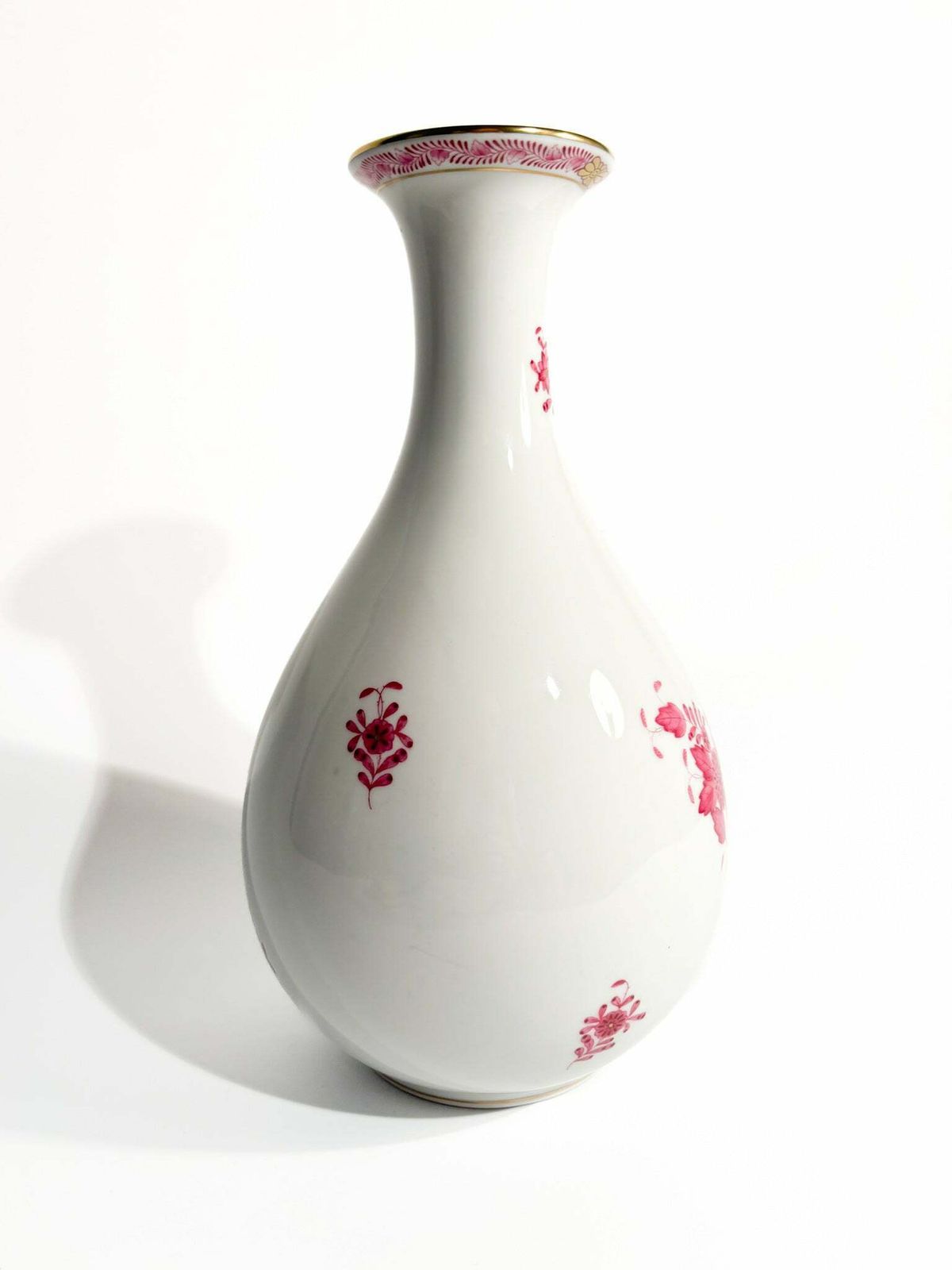 Herend Apponyi Pink Porcelain Vase From The 1950s photo for sale
