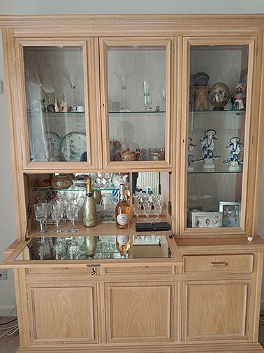 Genuine Limed Oak Swedish Cocktail Cabinet By Dansk photo furniture