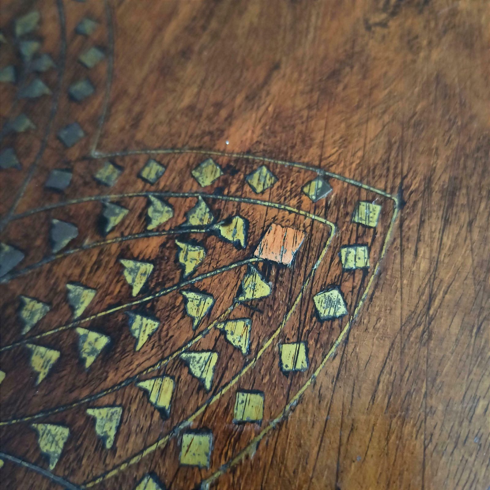 photo vinterior Brass And Copper Inlay Hoshiarpur Table  Anglo Indian  Late 19th Century