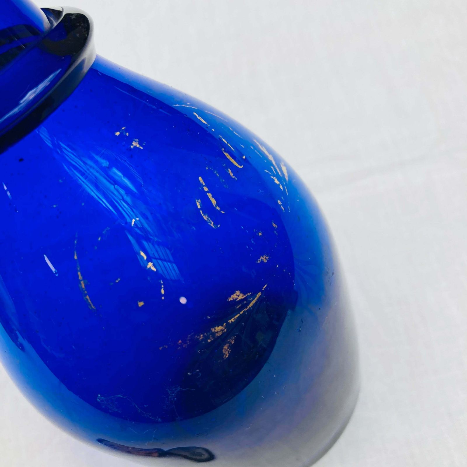 Antique Bristol Blue Brandy Decanter photo for sale