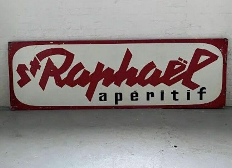 Vintage French St Raphael Advertising Sign   Bar Cafe Restaurant Tour De France photo Home Decor
